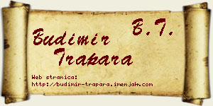 Budimir Trapara vizit kartica